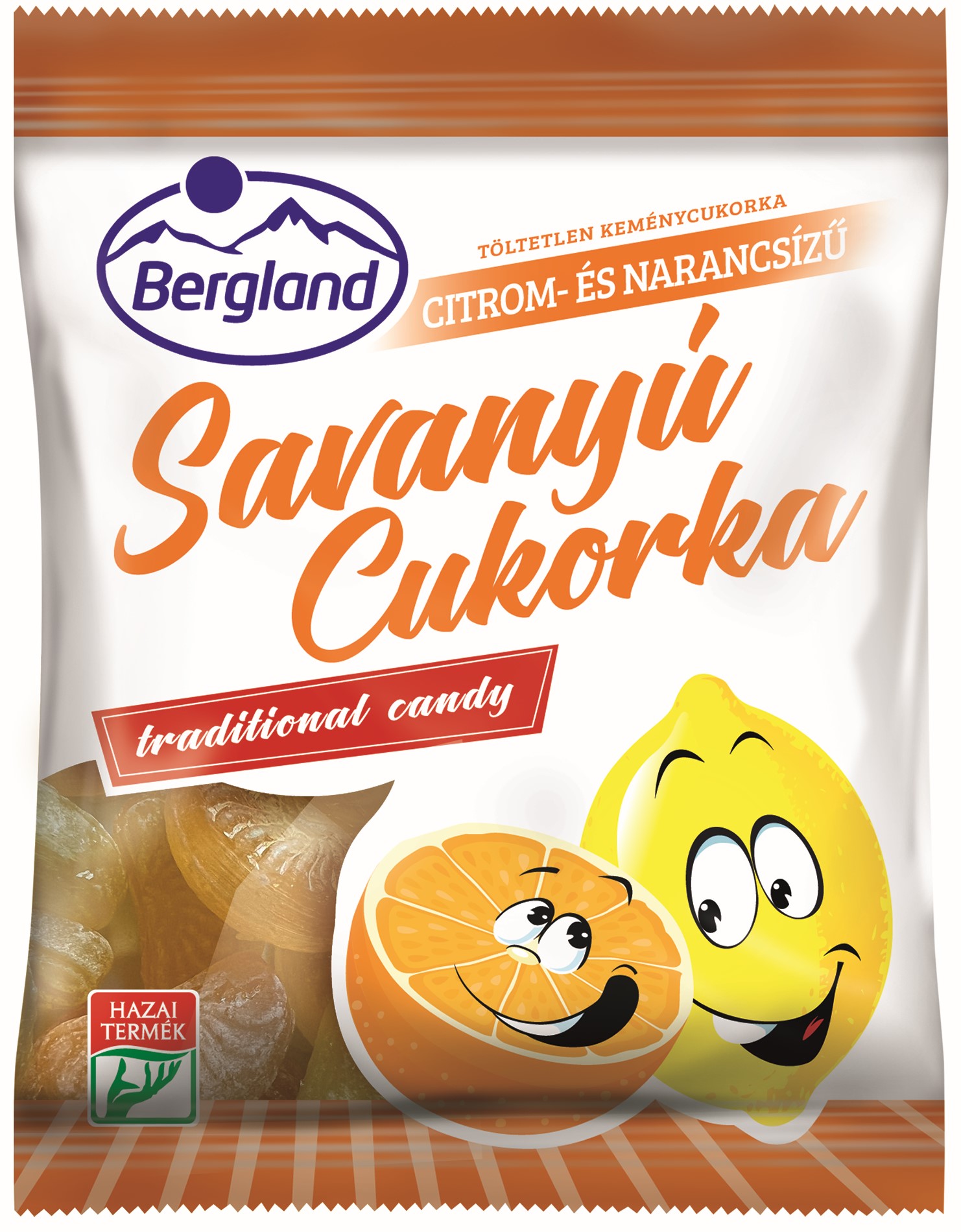 Bergland Savanyú Cukorka Citrom-Narancs 70g